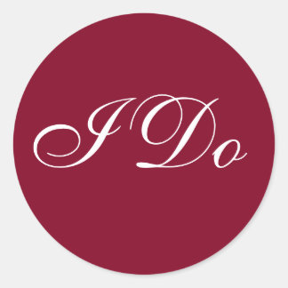 Colors Invitation Burgundy Runder Aufkleber