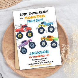 Colors Monster Truck Invitations d'anniversaire
