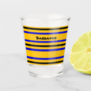 Colors of Barbados Flag Schnapsglas