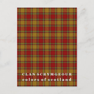 Colors of Scotland Clan Scrymgeour Tartan Postkarte