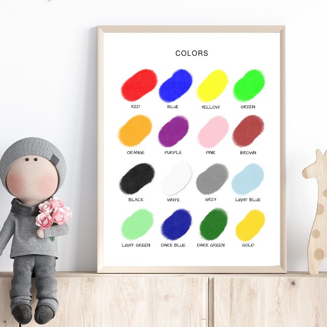 Colors Poster – Preschool Wall Art (Von Creator hochgeladen)