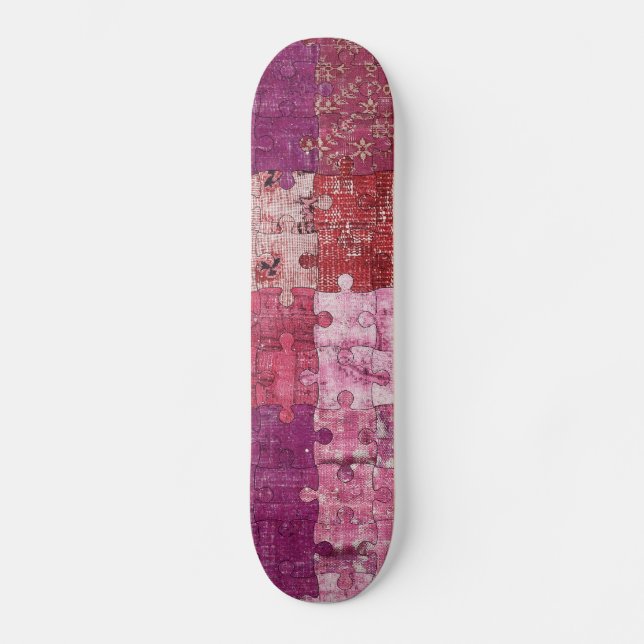 Colors Texture Puzzle Skateboard (Vorderseite)