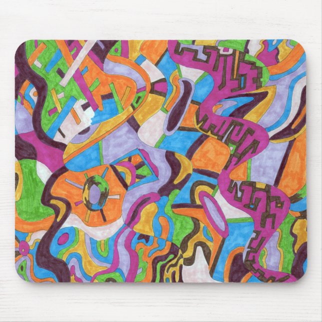 "Colorscape" Abstrakte Kunst Mousepad (Vorne)