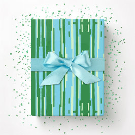 Colorstack Ikat in Green and Aqua Geschenkpapier