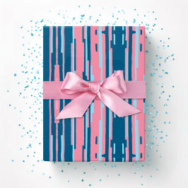 Colorstack Ikat in Pink and Aqua Geschenkpapier