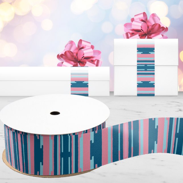 Colorstack Ikat in Rosa und Türkis Ripsband (Von Creator hochgeladen)