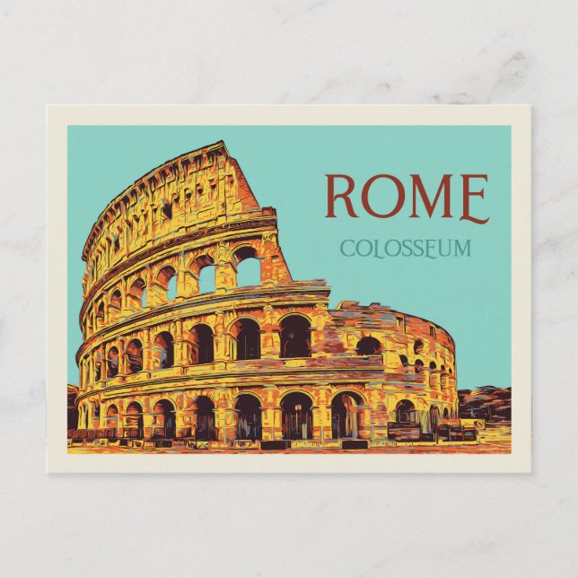 Colossal de Rome illustration Italie Carte postale (Devant)