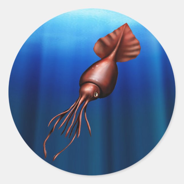 Colossal-Tintenfisch-Aufkleber Runder Aufkleber (Vorderseite)