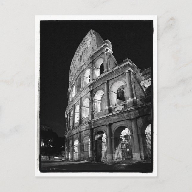 Colosseum an der Nachtpostkarte Postkarte (Vorderseite)
