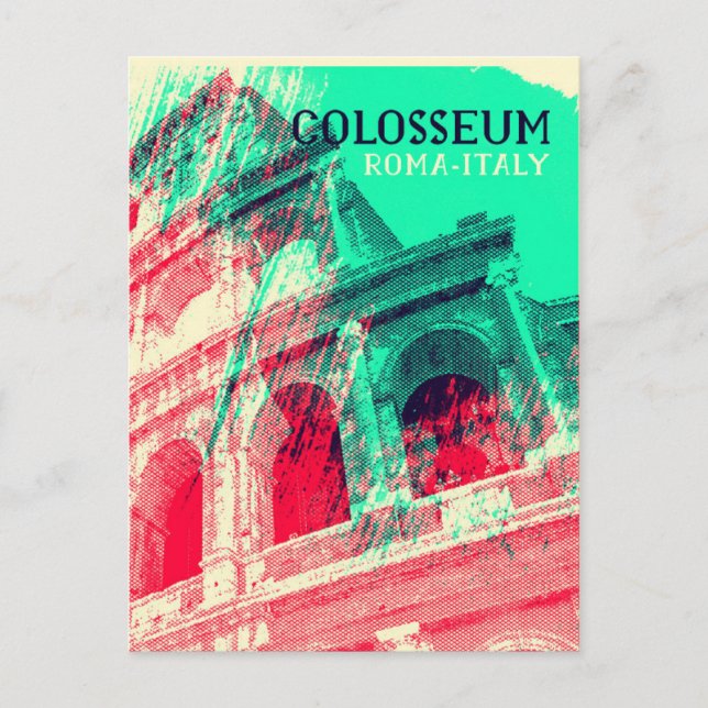 Colosseum Roma Italien Postkarte (Vorderseite)