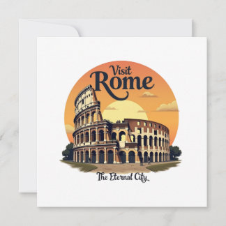 Colosseum Rome Vintage Travel Design Einladung