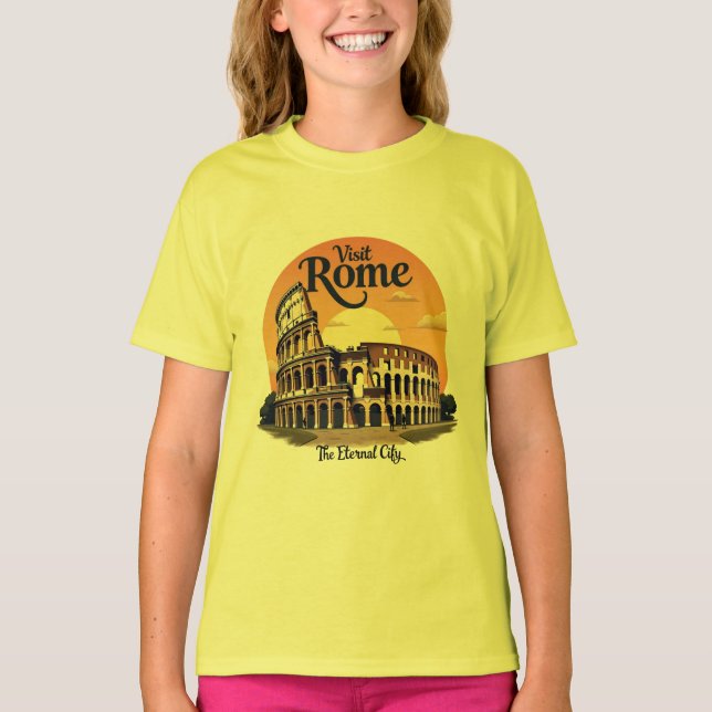 Colosseum Rome Vintage Travel Design T-Shirt (Vorderseite)