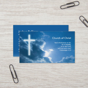 Colossians 3; 23% pipe% Blau Visitenkarte