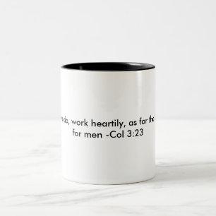 Colossians 3:23 Tasse