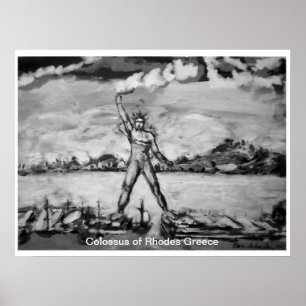 Colossus of Rhodes Greece by Ben Schneider Poster