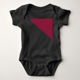 Colour Block Baby Bodysuit (Schwarz & Berry Red) Strampler