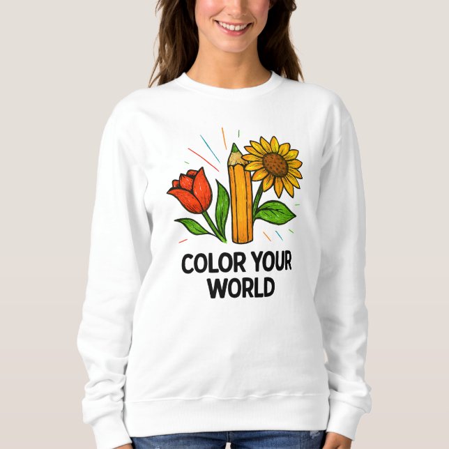 Colour Book Sweatshirt - Blume Art Lovers (Vorderseite)