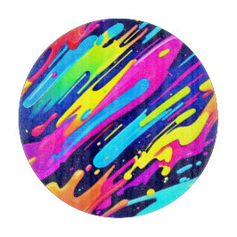 Colour Burst: Abstrakter Fluss Schneidebrett