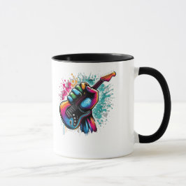 Colour Burst Gitarre - Fistful of Rock & Roll Tasse