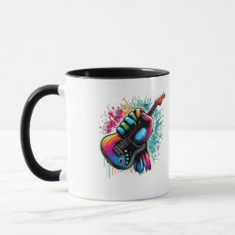 Colour Burst Gitarre - Fistful of Rock & Roll Tasse