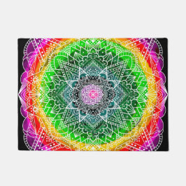 Colour Burst Rainbow Prism Mandala Fußmatte