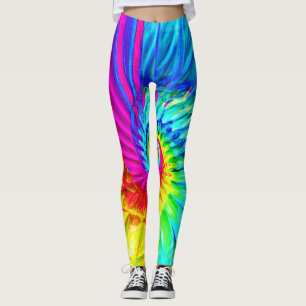 Colour Burst Spiral Muster Kunst Leggings