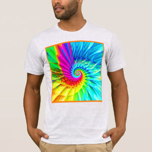 Colour Burst Spiral Muster Kunst T-Shirt
