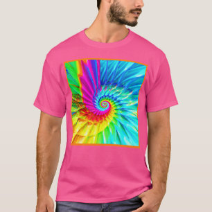 Colour Burst Spiral Muster Kunst T-Shirt