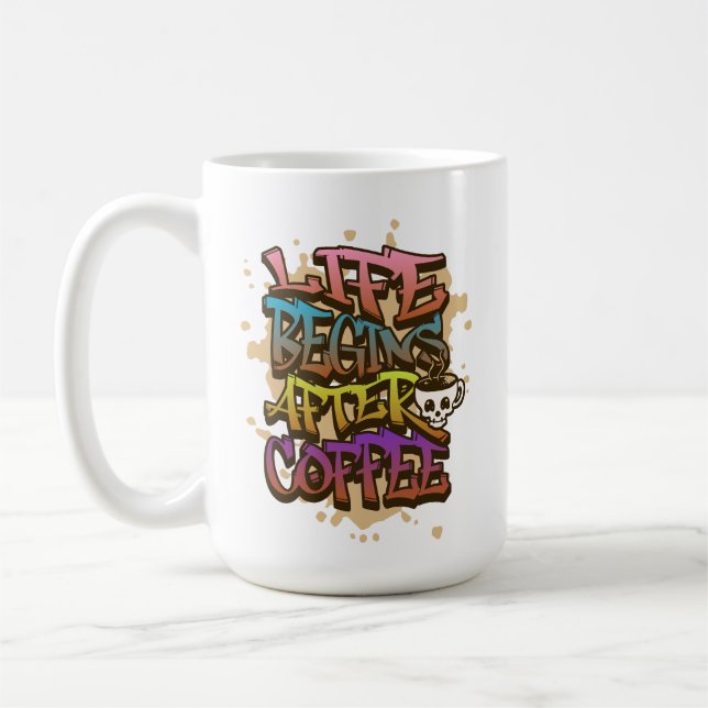 Colour Coffee Lover Coffee Drink Geschenk Y2K Styl Kaffeetasse (Links)