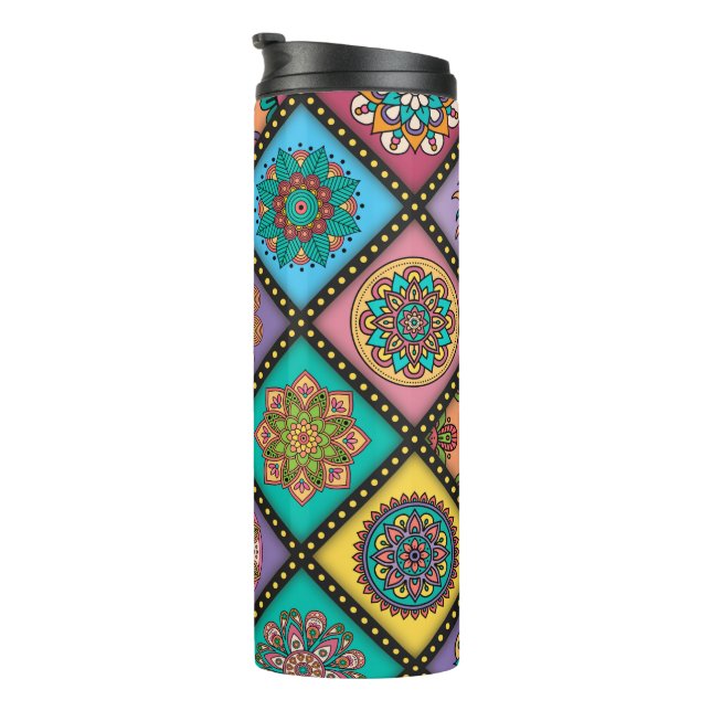 Colour Crazy Mandala Quilt Biene Thermosbecher (Nach rechts gedreht)