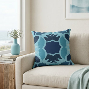 Colour Fun Collage Throw Kissen - Blaue Töne