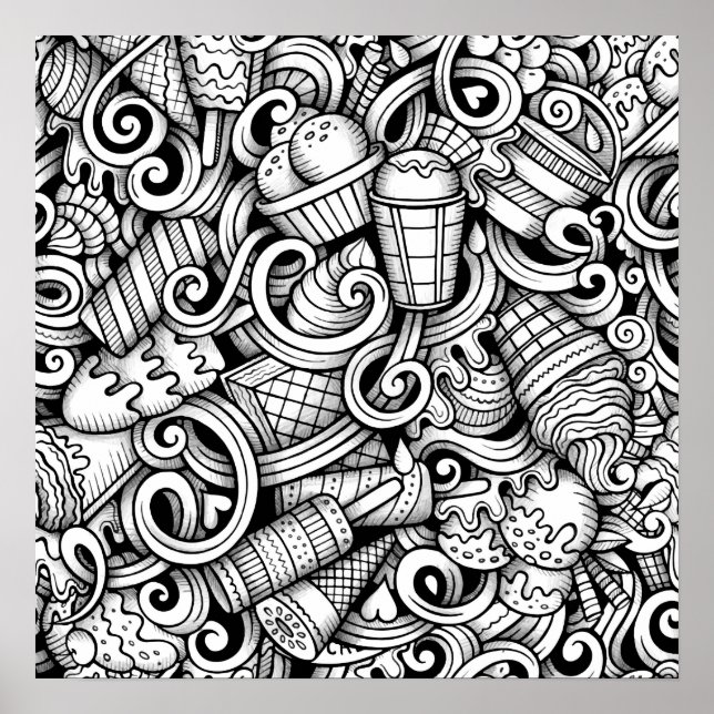 Colour It Poster Ice Creative Art (Devant)