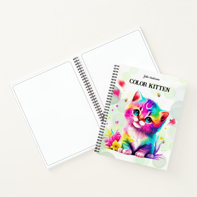 Colour kiten persönlicher Name/Titel Spiral Sketch Notizbuch (Innenseite)