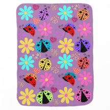 Colour Ladybugs und Blume