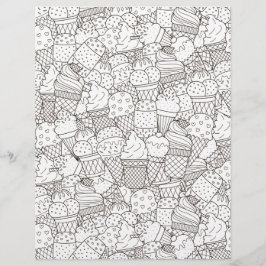 Colour Page Desserts Galore Scrapbook Paper
