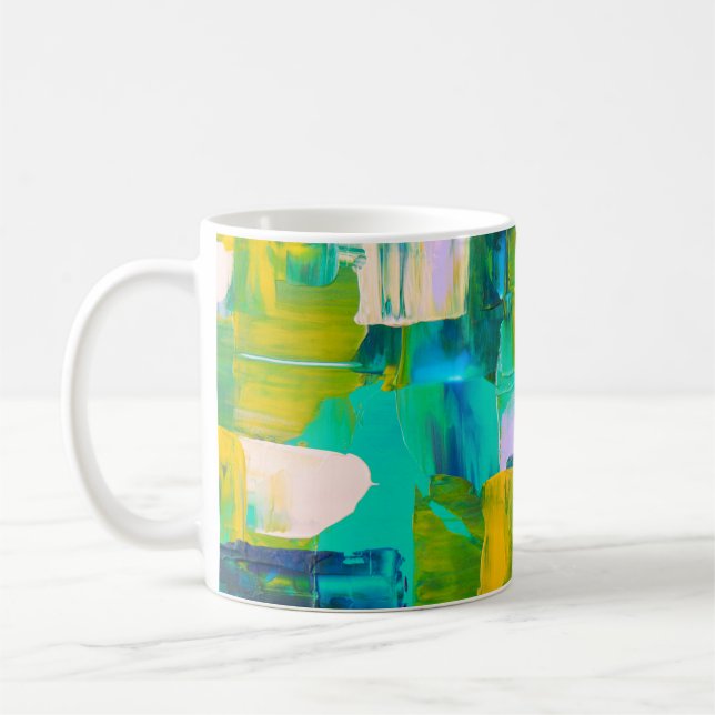 Colour Rush Abstract Oil Paint VI Mug Kaffeetasse (Links)