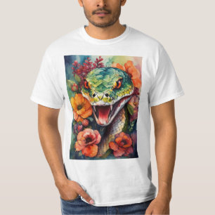 Colour Schlange Kopf Tattoo Design Schlange T - Sh T-Shirt
