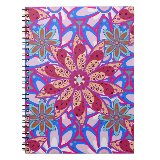 Colour Spring Theme seamless pattern Background. C Notizblock (Vorderseite)