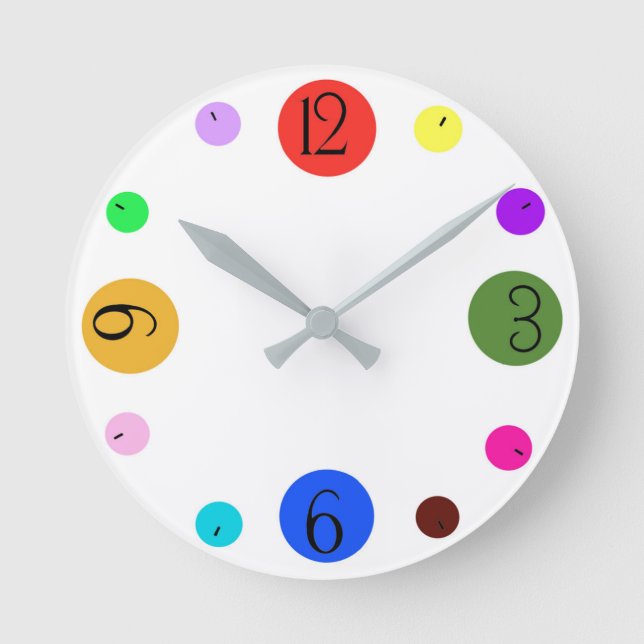 Colour Time Runde Wanduhr (Vorderseite)