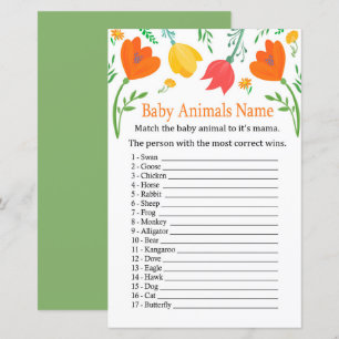 Colour tulips Baby Animes Name Game