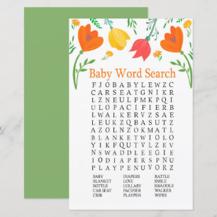 Colour tulips Baby Shooter Word Search Game