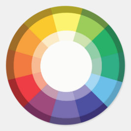 Colour Wheel Runder Aufkleber