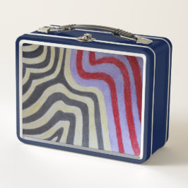 Coloured Waves Metal Lunchbox