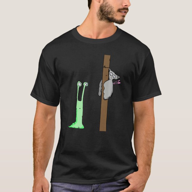 Colourful butterfly leather monkey and green snail T-Shirt (Vorderseite)