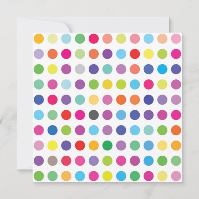 Colourful Dots - Kids Birthday Party Einladung (Vorderseite)