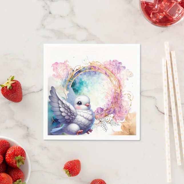 Colourful Dove Serviette (Beispiel)