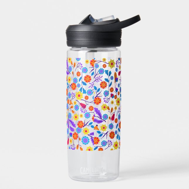 Colourful Exotic Floral Pattern-23146 Trinkflasche (Links)
