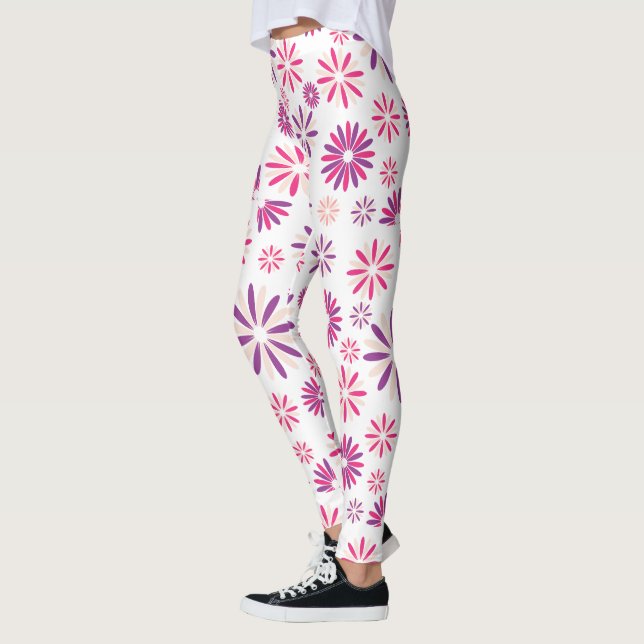 Colourful Flowers pattern Design Leggings (Links)