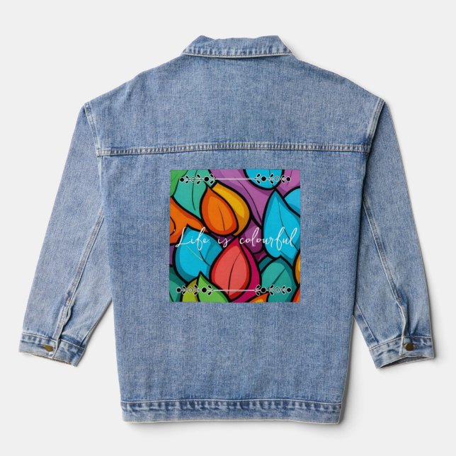 Colourful fun denim jacket jeansjacke (Rückseite)