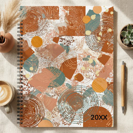 Colourful geometric contemporary  abstract spiral notizbuch